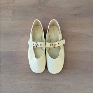 Reformation Bethany Ballet Flat in Parmesan